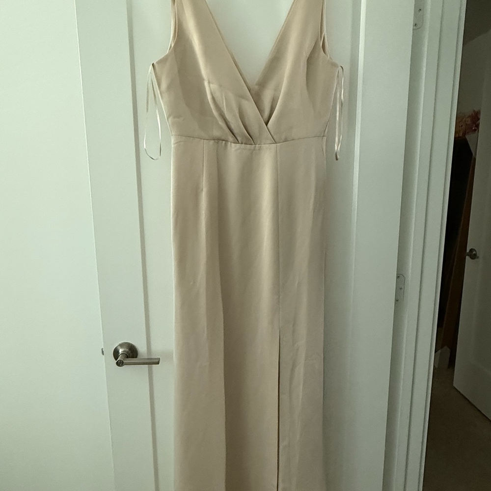 BHLDN Elegant Beige Maxi Dress